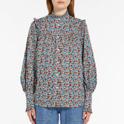 WEEKEND MAXMARA Molo Printed Twill Shirt in White Flower