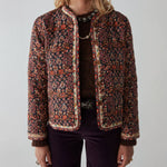 Wilson Patterned Jacket in Black/Red