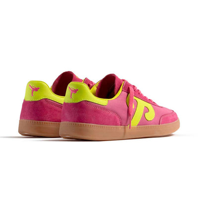 WUSHU Womens Gong Sneakers in Pink/Yellow