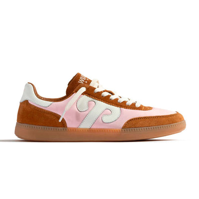 WUSHU Womens Gong Sneakers in Pink/Camel