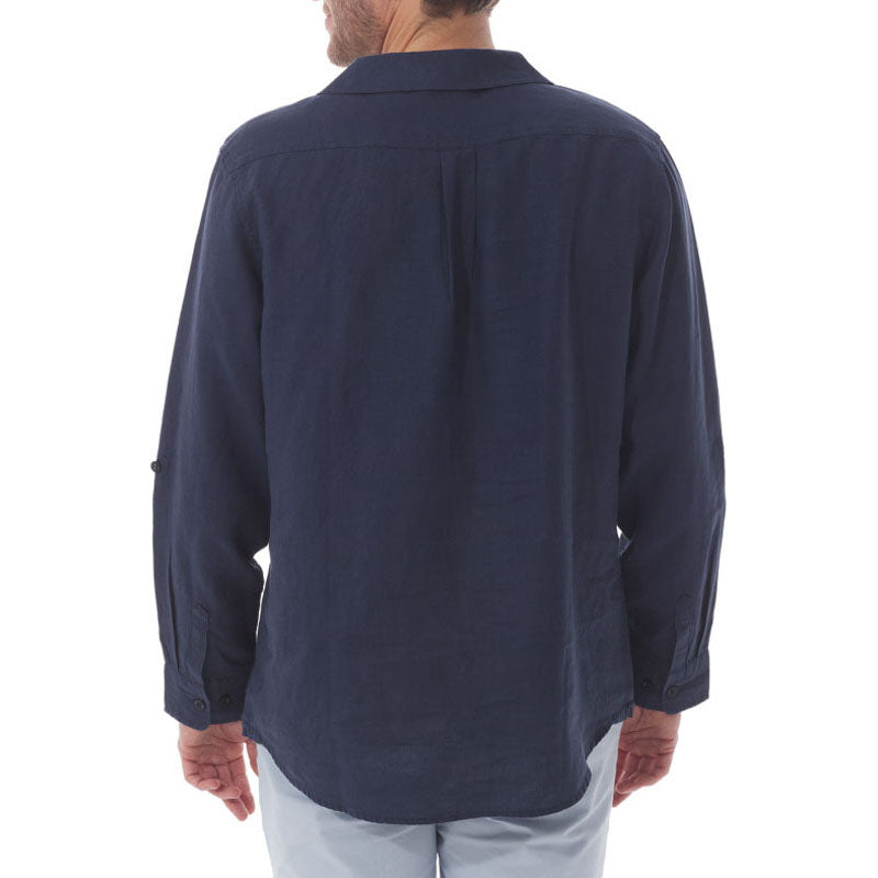 Yoanes Smock Style Shirt in Navy