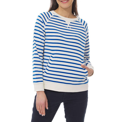 MOUSQUETON Yulid Sweatshirt in Ecru/Nautic Blue