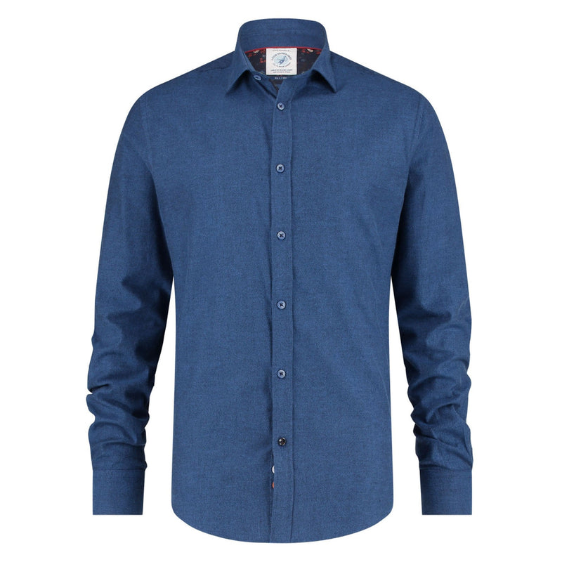 Brushed Twill Shirt in Navy