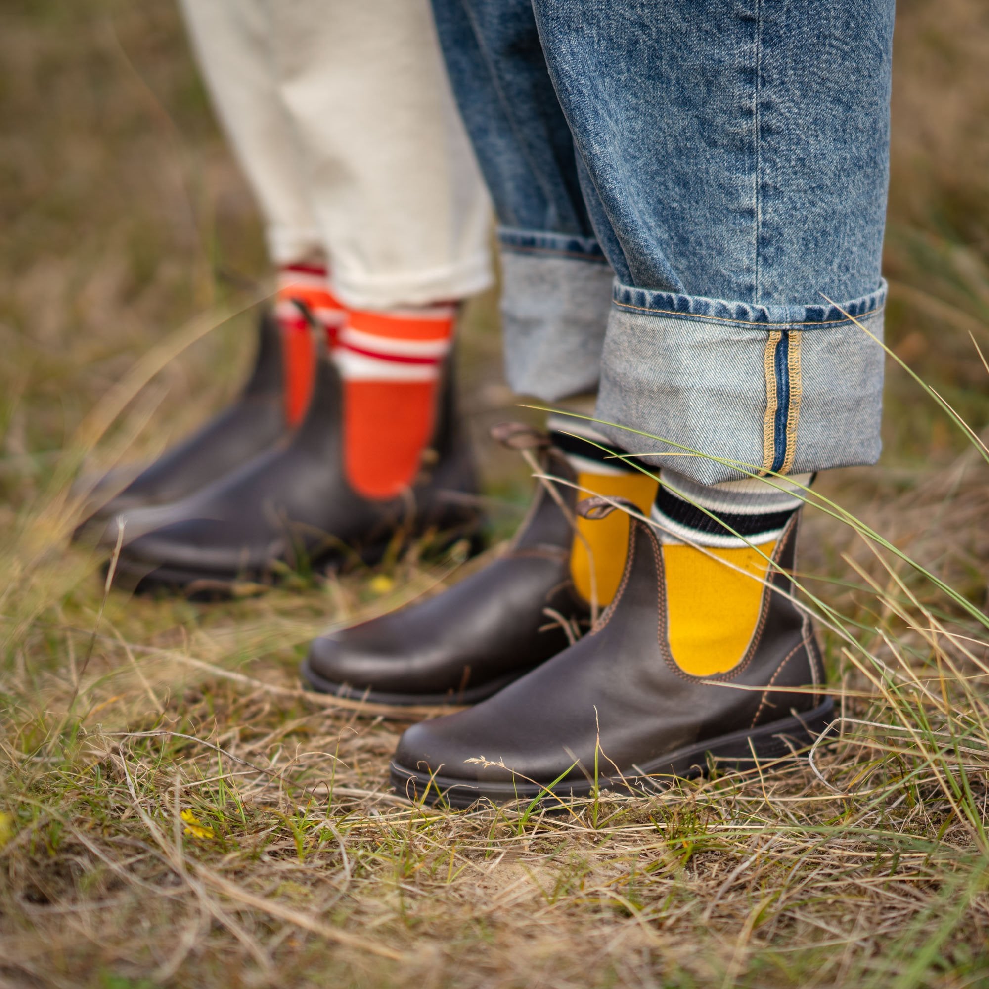 1919 Leather Boots in Brown Mustard Collen and Clare Collen