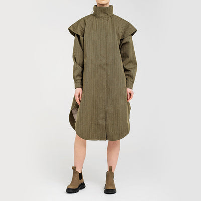 Tyfon Coat in Green Tweed