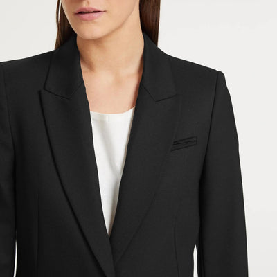 Jamie Stretch Wool Blazer in Black