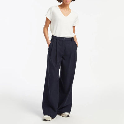 Tamara Wide Leg Trousers in Navy