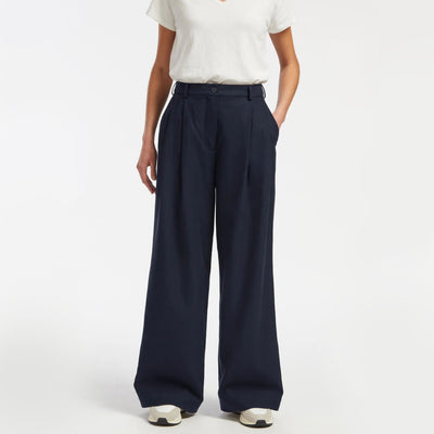 Tamara Wide Leg Trousers in Navy