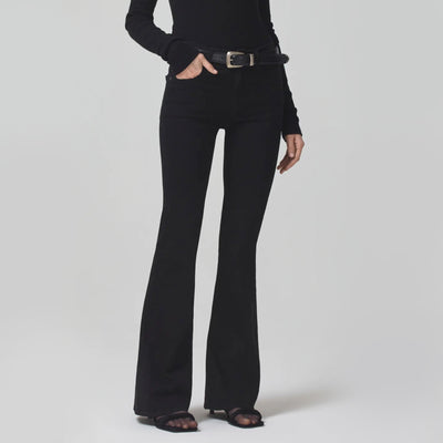 Isola Flare Jeans in Plush Black