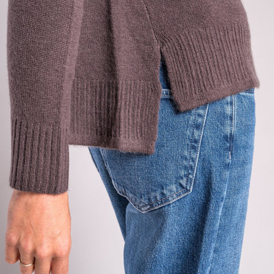 Begonia Cashmere Jumper in Bitter Chocolate