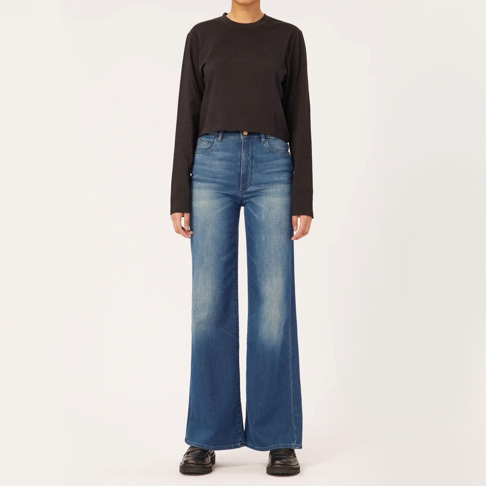 Hepburn Wide Leg Jeans in Orlena collen clare Collen Clare