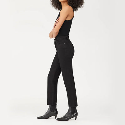 Patti High Rise Straight Leg Jeans in Raven