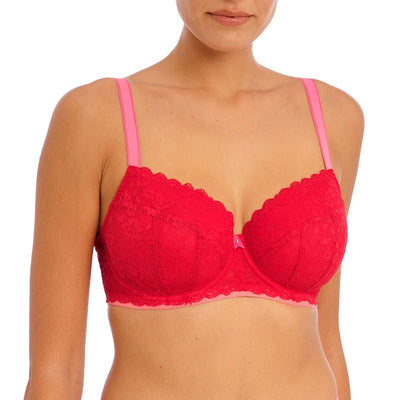 FREYA Offbeat UW Padded Half Cup Bra in Chilli Red