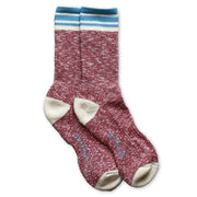 IVY ELLIS Mens Nairn Cotton Socks in Plum/Blue