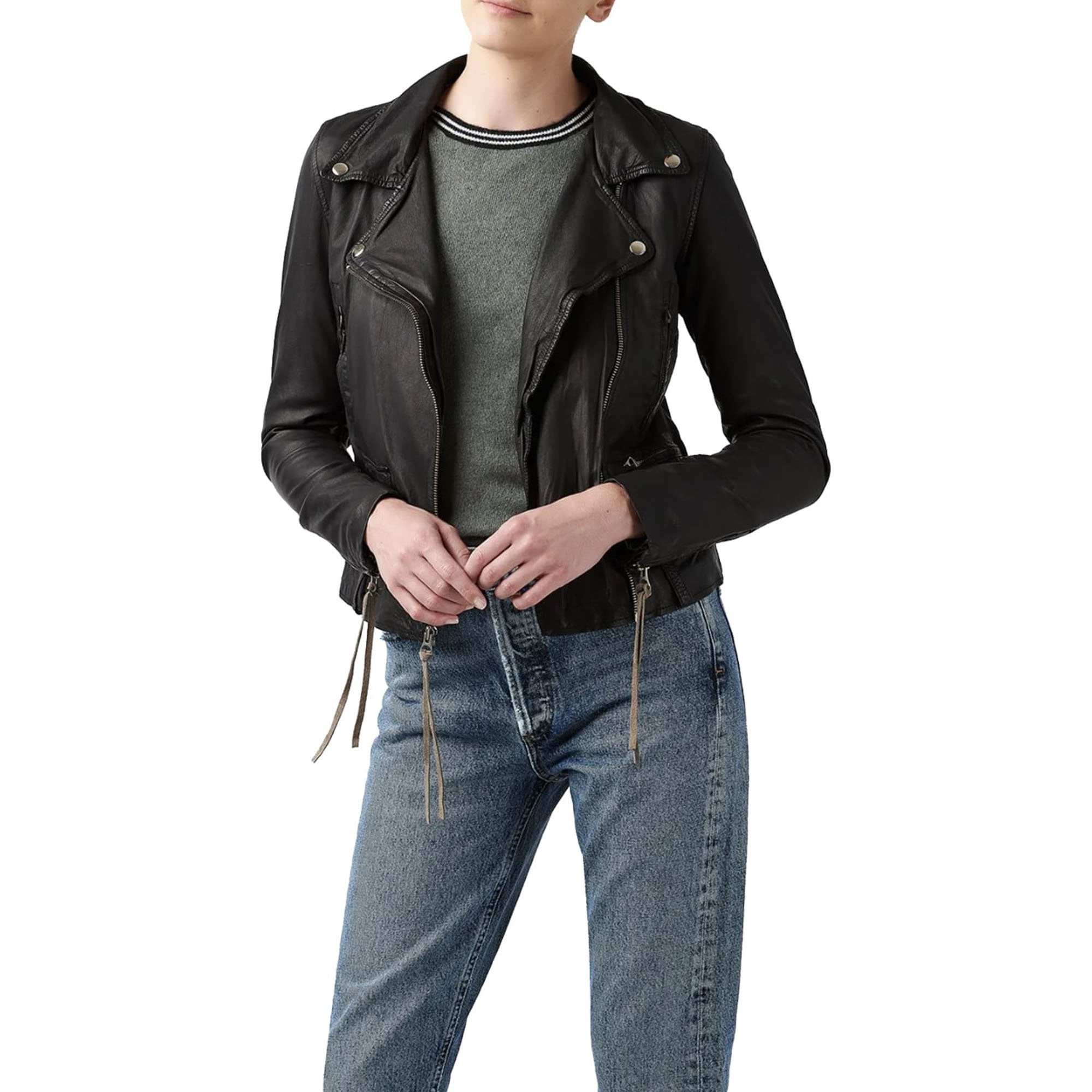 Thin leather deals jacket