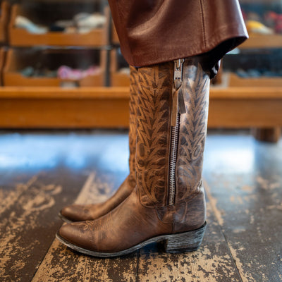 Razz Cowboy Boots in Chocolate