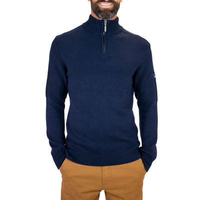 Pontivy 1/4 Zip Jumper in Navy