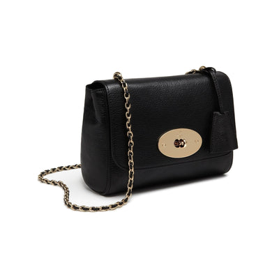 Lily Glossy Goat Bag - Black