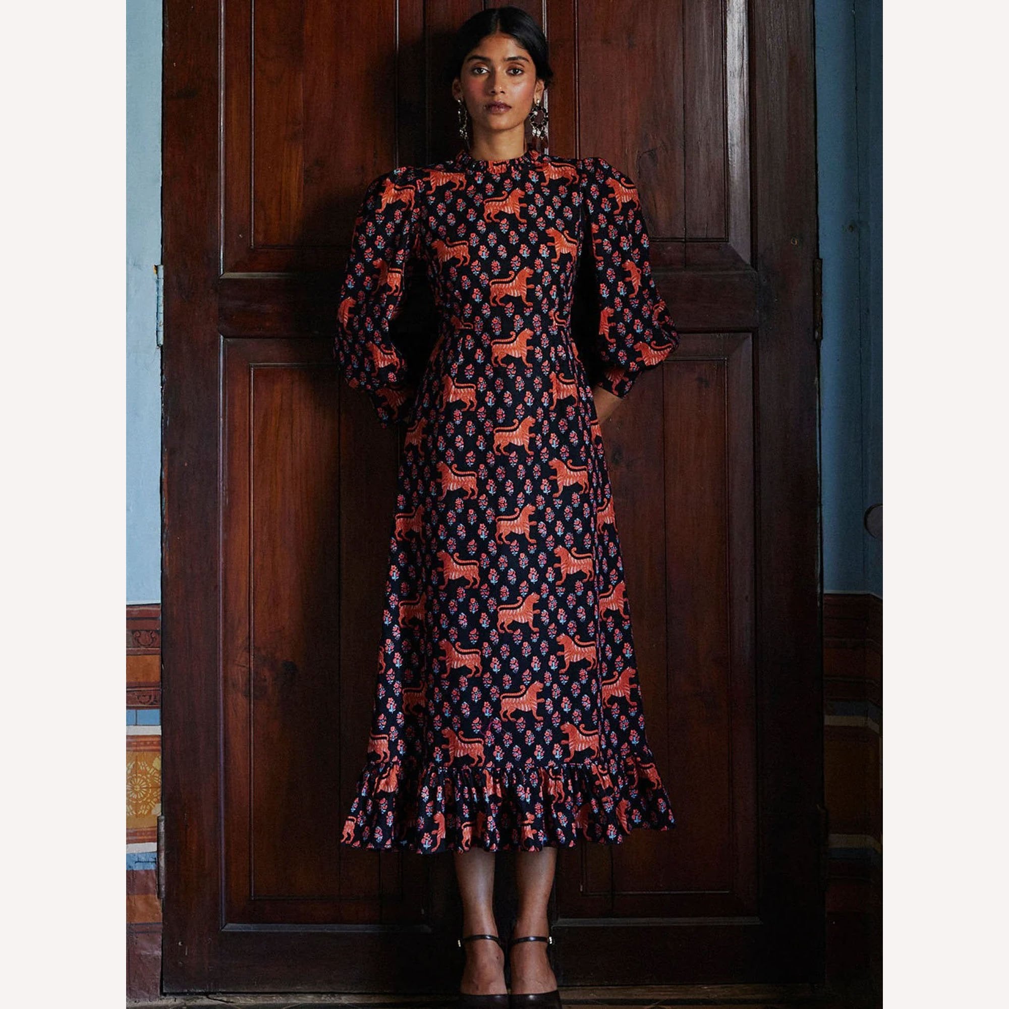 Petworth Dress in Mogul Tiger Collen Clare Collen Clare