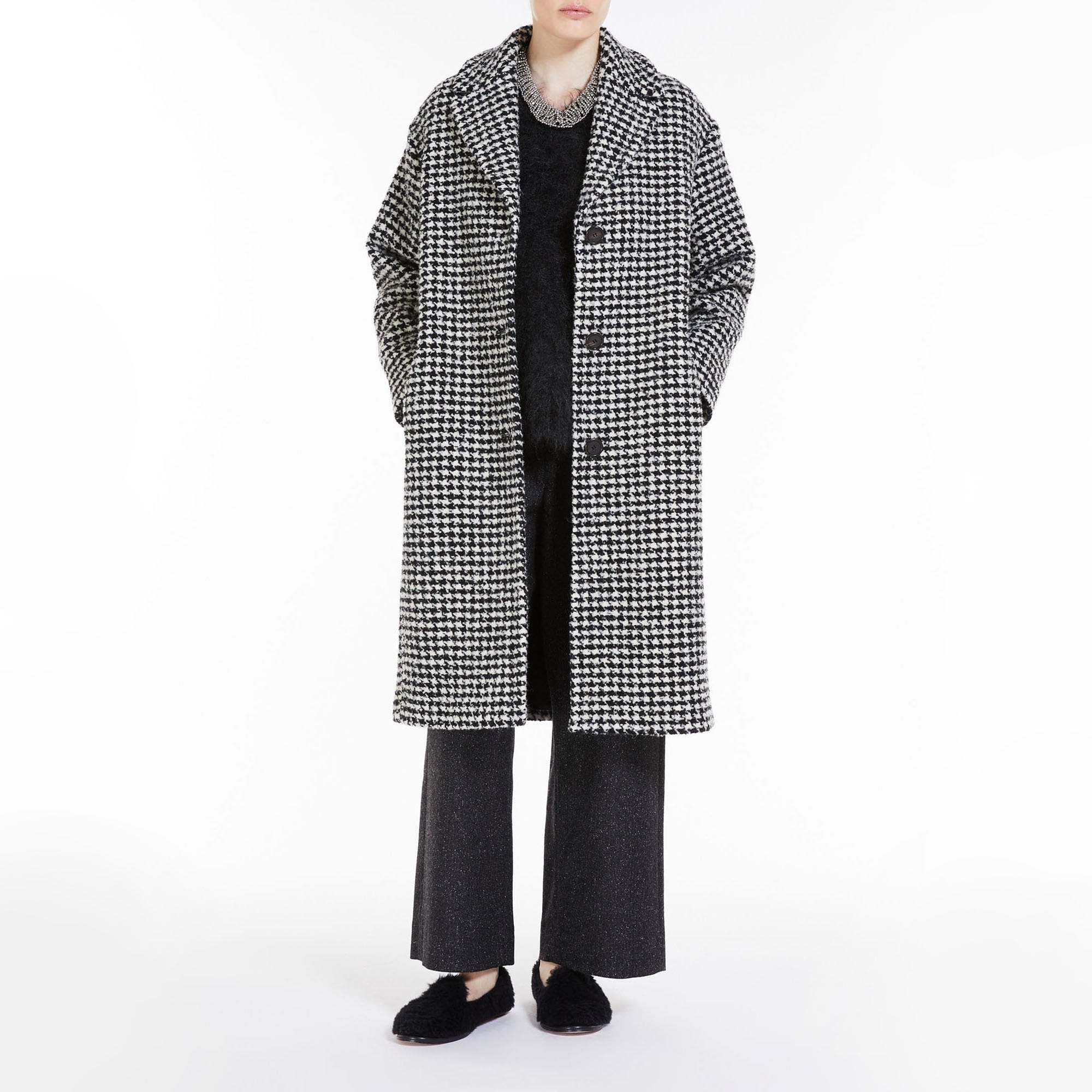 Max mara store houndstooth coat