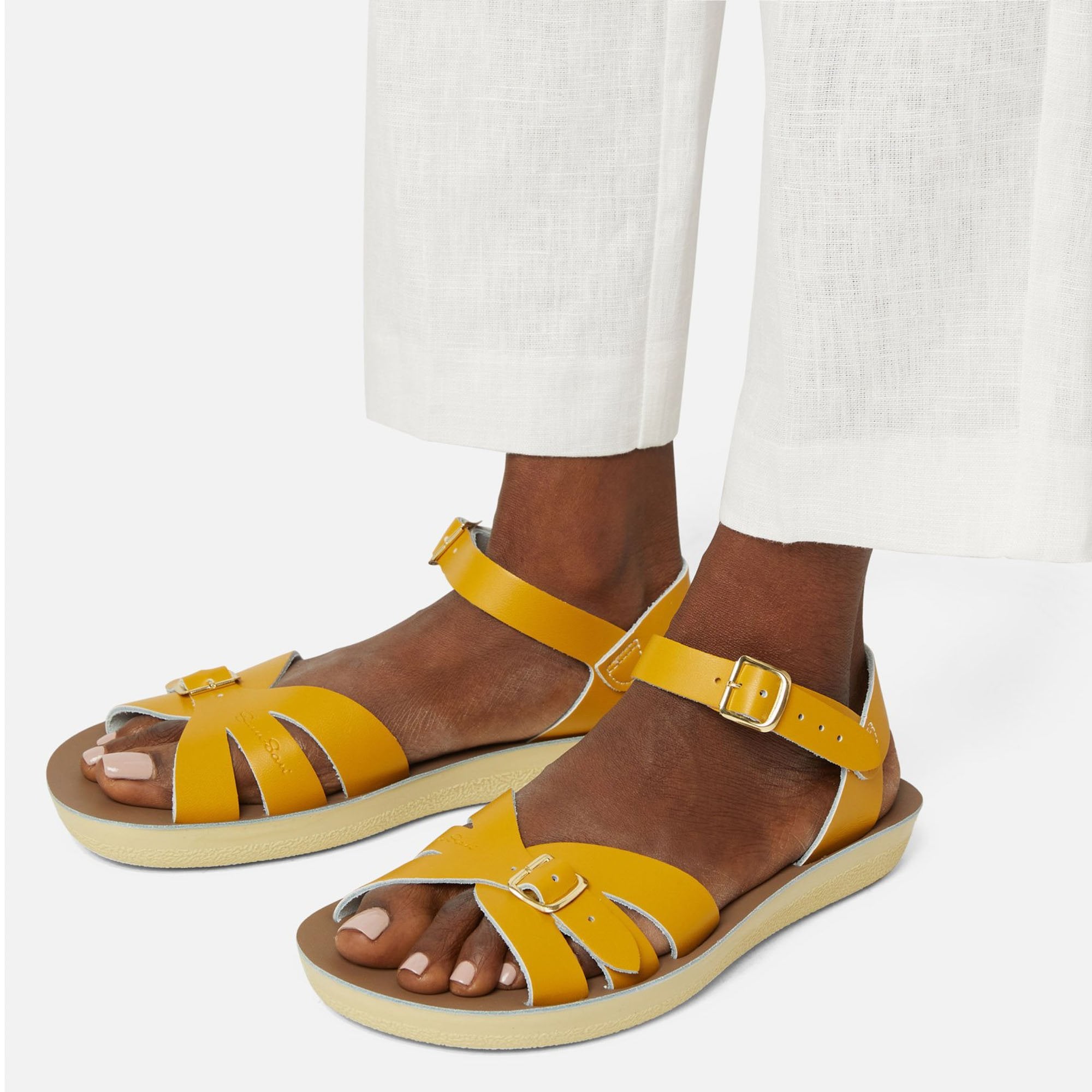 Saltwater store mustard sandals