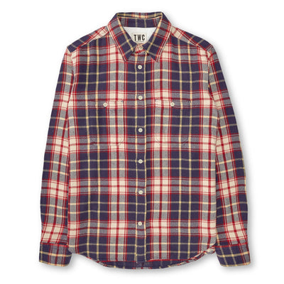 Woven Check Shirt in Red/Blue